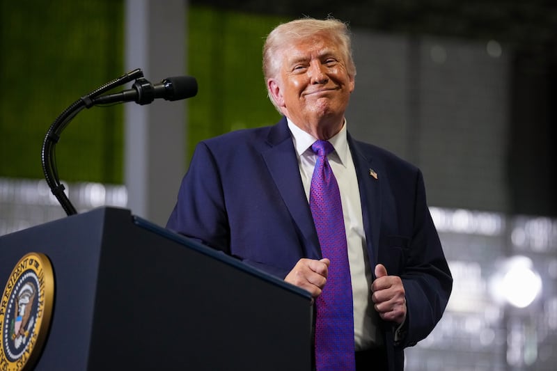 President Donald Trump, pictured March 11, argued oil prices going up is a good thing as costs surge due to his war in Iran.