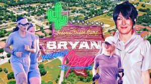 A photo illustration of Federal Prison Camp, Jen Shah, Elizabeth Holmes, and Ghislaine Maxwell.