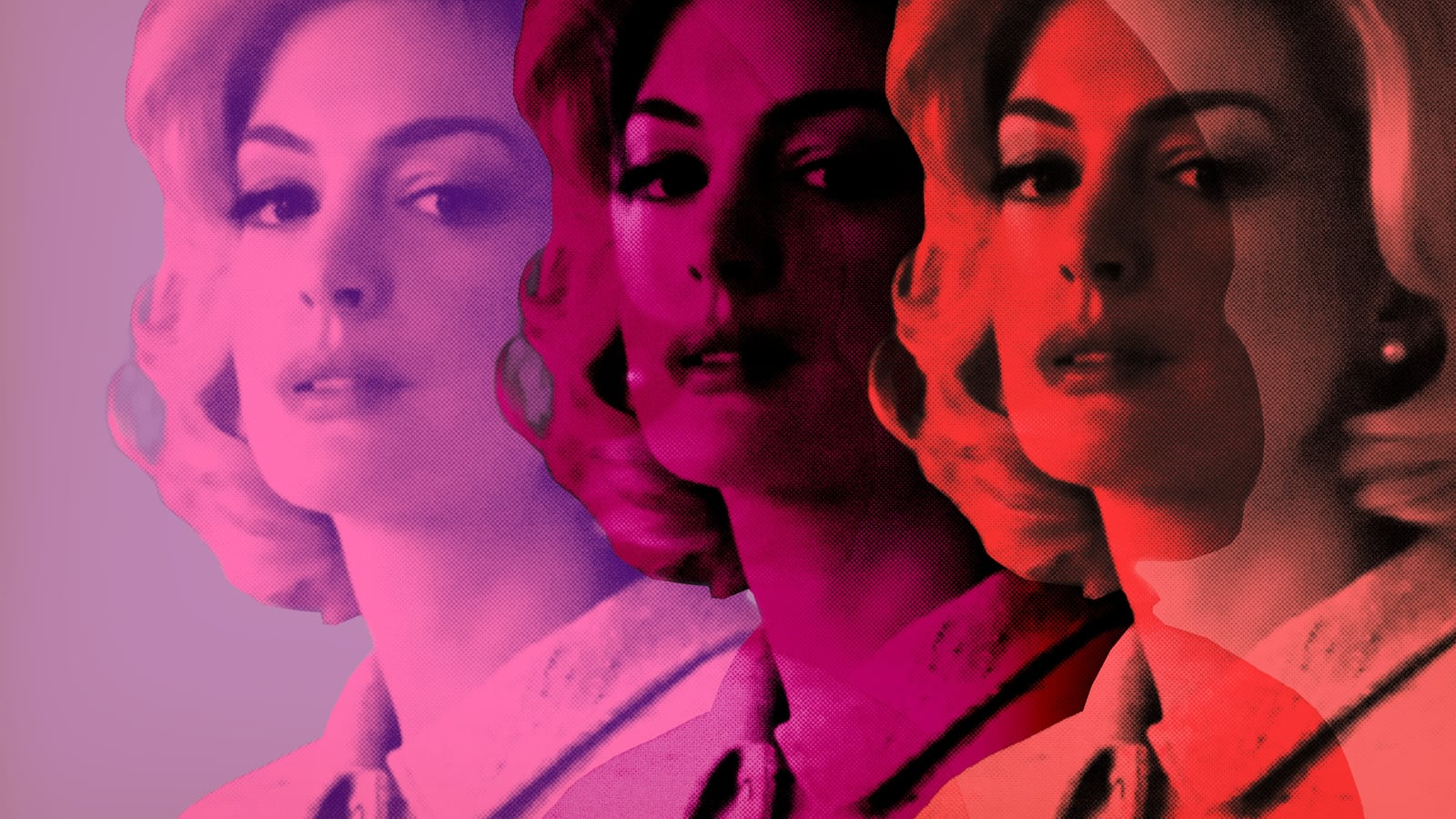 A photo illustration of Anne Hathaway in 'Eileen'