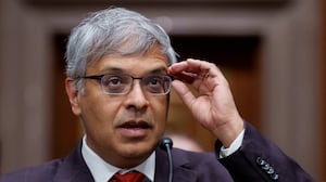 Jayanta Bhattacharya speaks at his confirmation hearing before the Senate Committee on Health, Education, Labor, and Pensions on Capitol Hill on March 5, 2025 in Washington, DC.