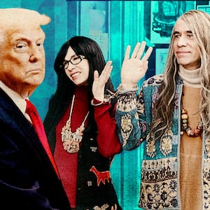Donald Trump, Carrie Brownstein and Fred Armisen.