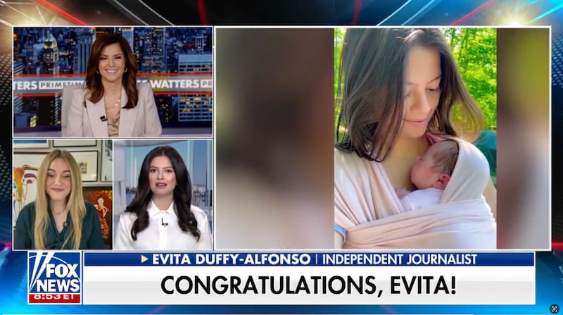 Duffy-Alfonso spoke to her mother on Fox News about her pregnancy.