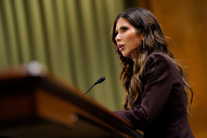 Noem testified before a Senate Judiciary Committee hearing on "Oversight of the Department of Homeland Security" on Tuesday. She was asked about Lewandowski's role in the department.