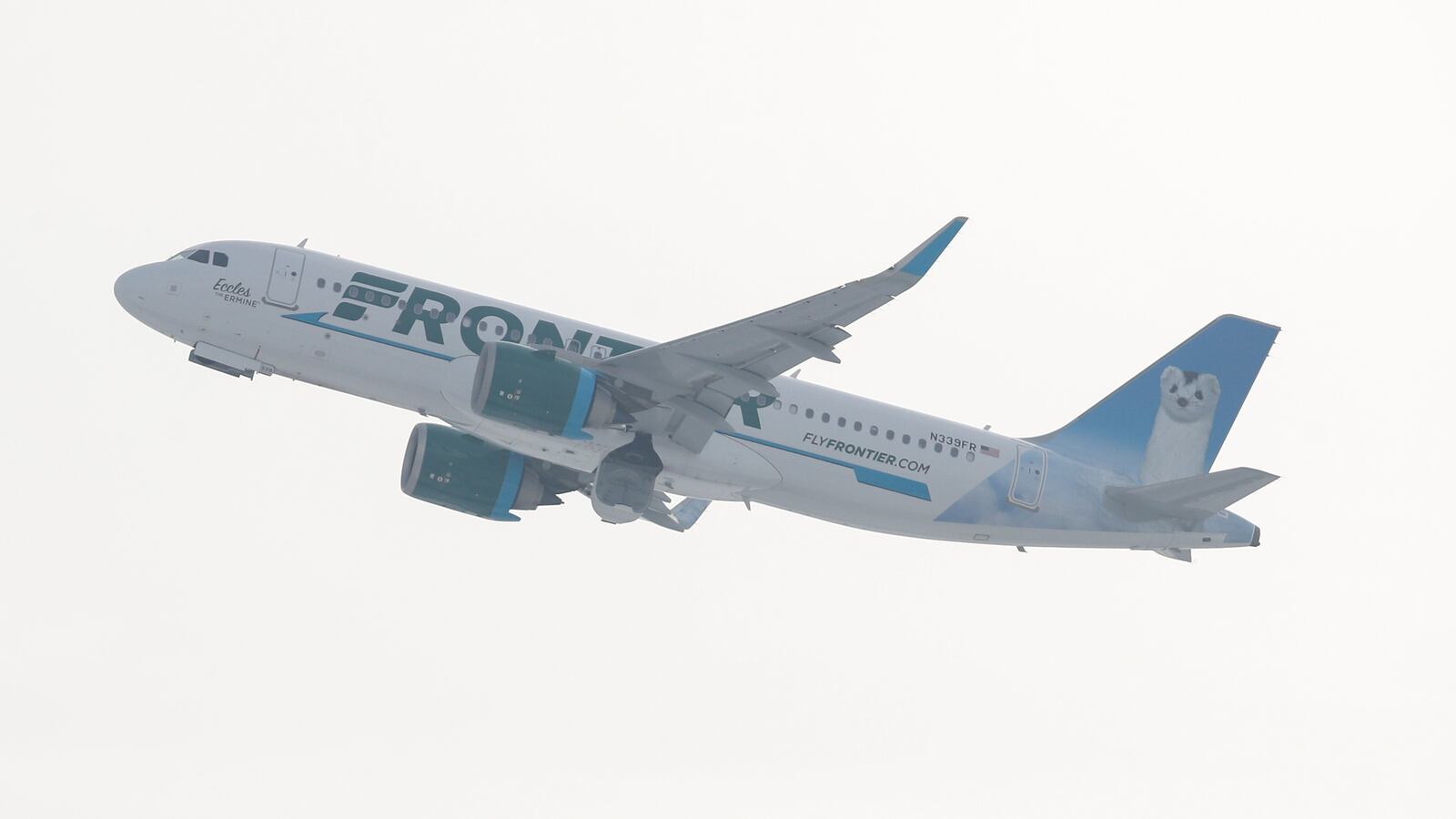 A Frontier Airlines Airbus A320neo plane departs from O’Hare International Airport in Chicago, Illinois, Nov. 30, 2018.