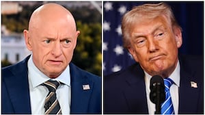 Sen. Mark Kelly and President Donald Trump