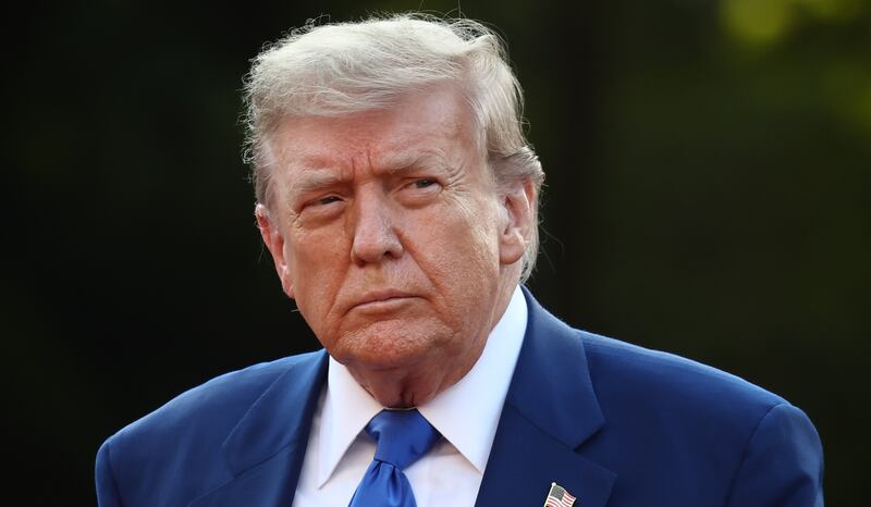 USA President Donald Trump arrives to Social Dinner of the NATO Summit, at Palace Huis ten Bosch in The Hague, Netherlands on June 24, 2025. (Photo by Jakub Porzycki/NurPhoto)