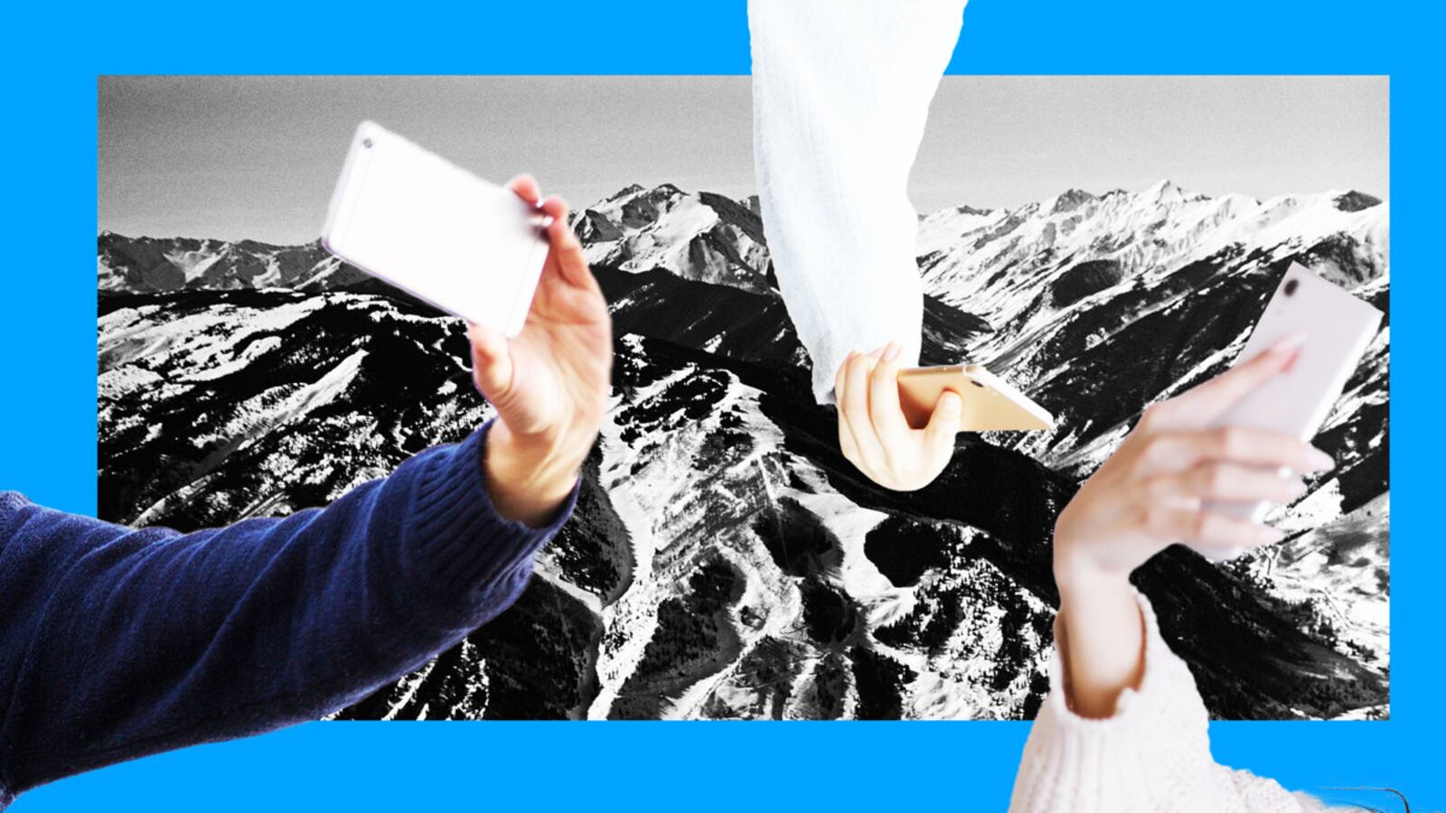 Influencers taking photos at Aspen Snowmass