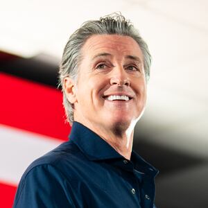 California Gov. Gavin Newsom speaks during a rally on November 08, 2025 in Houston, Texas. Gov. Newsom rallied with Democratic lawmakers just days after the passage of California's Proposition 50 to counter Gov. Greg Abbott and Texas Republicans' redistricting efforts.