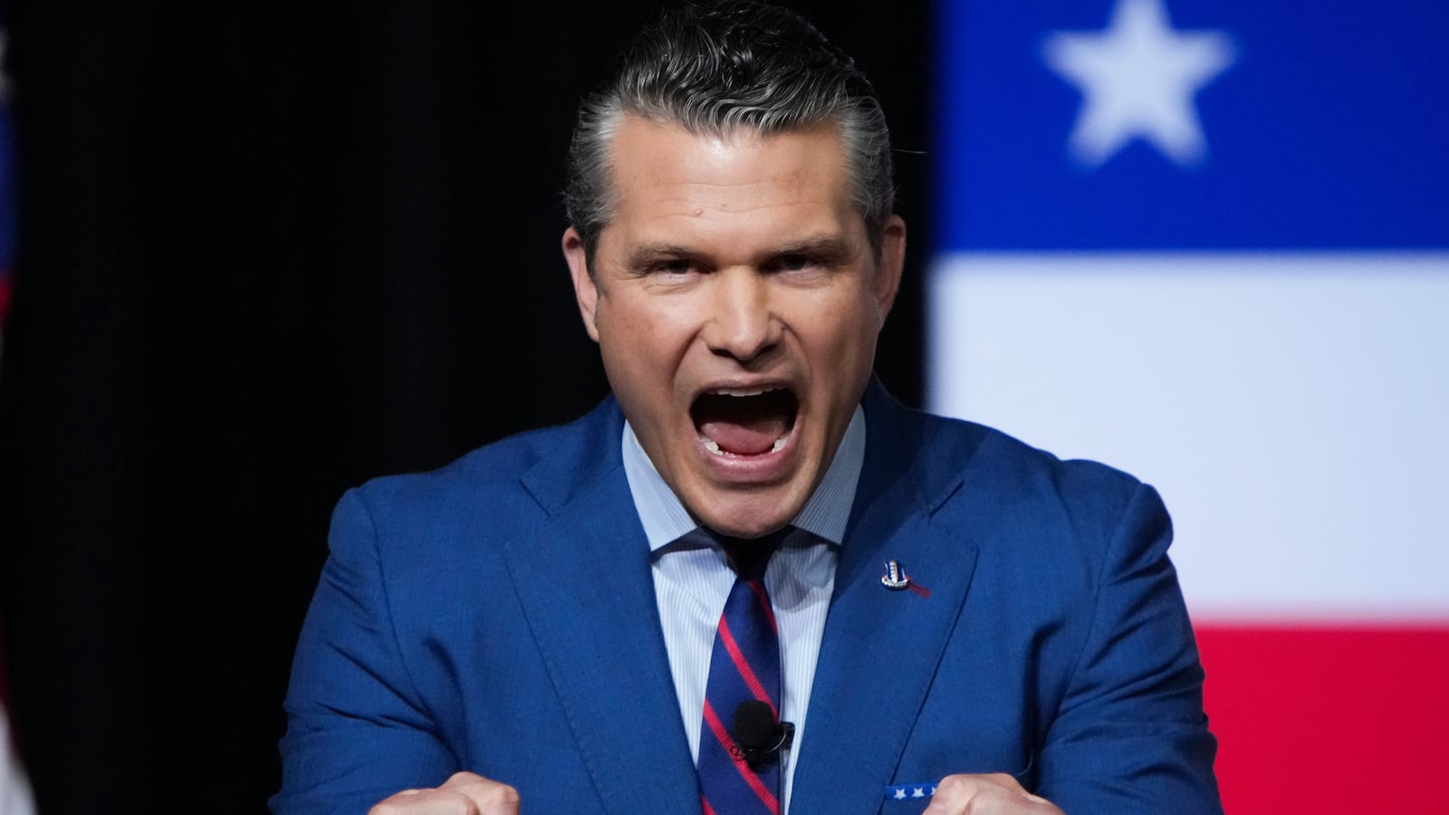 QUANTICO, VIRGINIA - SEPTEMBER 30: U.S. Secretary of War Pete Hegseth speaks to senior military leaders at Marine Corps Base Quantico on September 30, 2025 in Quantico, Virginia. In an unprecedented gathering, almost 800 generals, admirals and their senior enlisted leaders have been ordered into one location from around the world on short notice. (Photo by Andrew Harnik/Getty Images)