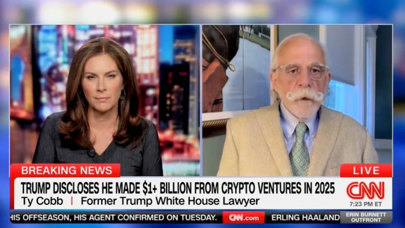 Ty Cobb discusses Trump's crypto income on CNN.