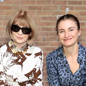 NEW YORK, NEW YORK - SEPTEMBER 11: Anna Wintour and Chloe Malle attend the Michael Kors Collection Spring/Summer 2026 Runway Show at Terminal Warehouse on September 11, 2025 in New York City