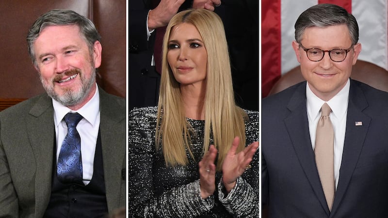 Thomas Massie, Ivanka Trump and Mike Johnson