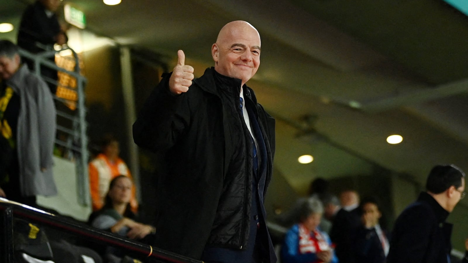 FIFA president Gianni Infantino at the Women’s World Cup semi-final between Australia and England in Sydney, Australia, on Aug. 16, 2023.