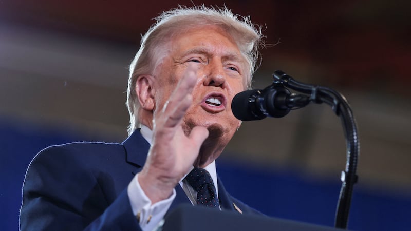 U.S. President Donald Trump delivers remarks at Rockland Community College in Suffern, New York, U.S., May 22, 2026. REUTERS/Kylie Cooper