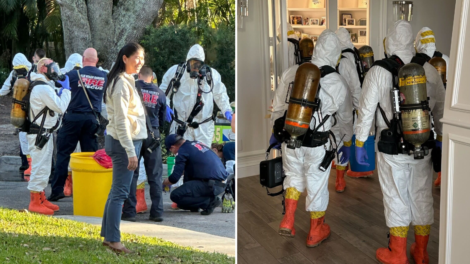 Hazmat teams at the Florida home of Donald Trump Jr.