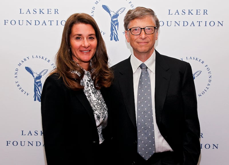 NEW YORK, NY - SEPTEMBER 20: Melinda Gates and Bill Gates of the Gates Foundation, winners of the Public Service Award, are seen during the The Lasker Awards 2013 on September 20, 2013 in New York City. (Photo by Brian Ach/Getty Images for The Lasker Foundation)