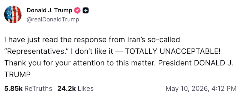 Donald Trump on Truth Social