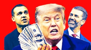 Umar Kremlev, Donald Trump and Donald Trump Jr.