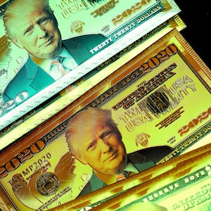 Fictional Trump-themed money