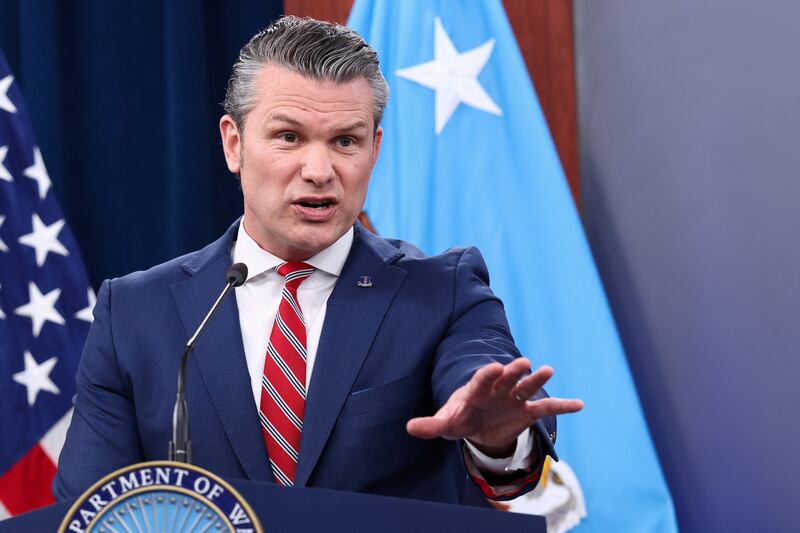 Defense Secretary Pete Hegseth said during his press briefing on May 5 that the ceasefire continues despite the hostilities over the last 24 hours in the Strait of Hormuz, with the U.S. responding to Iran launching multiple attacks.