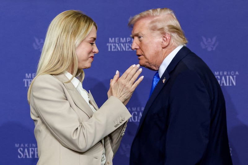 Pam Bondi and Donald Trump