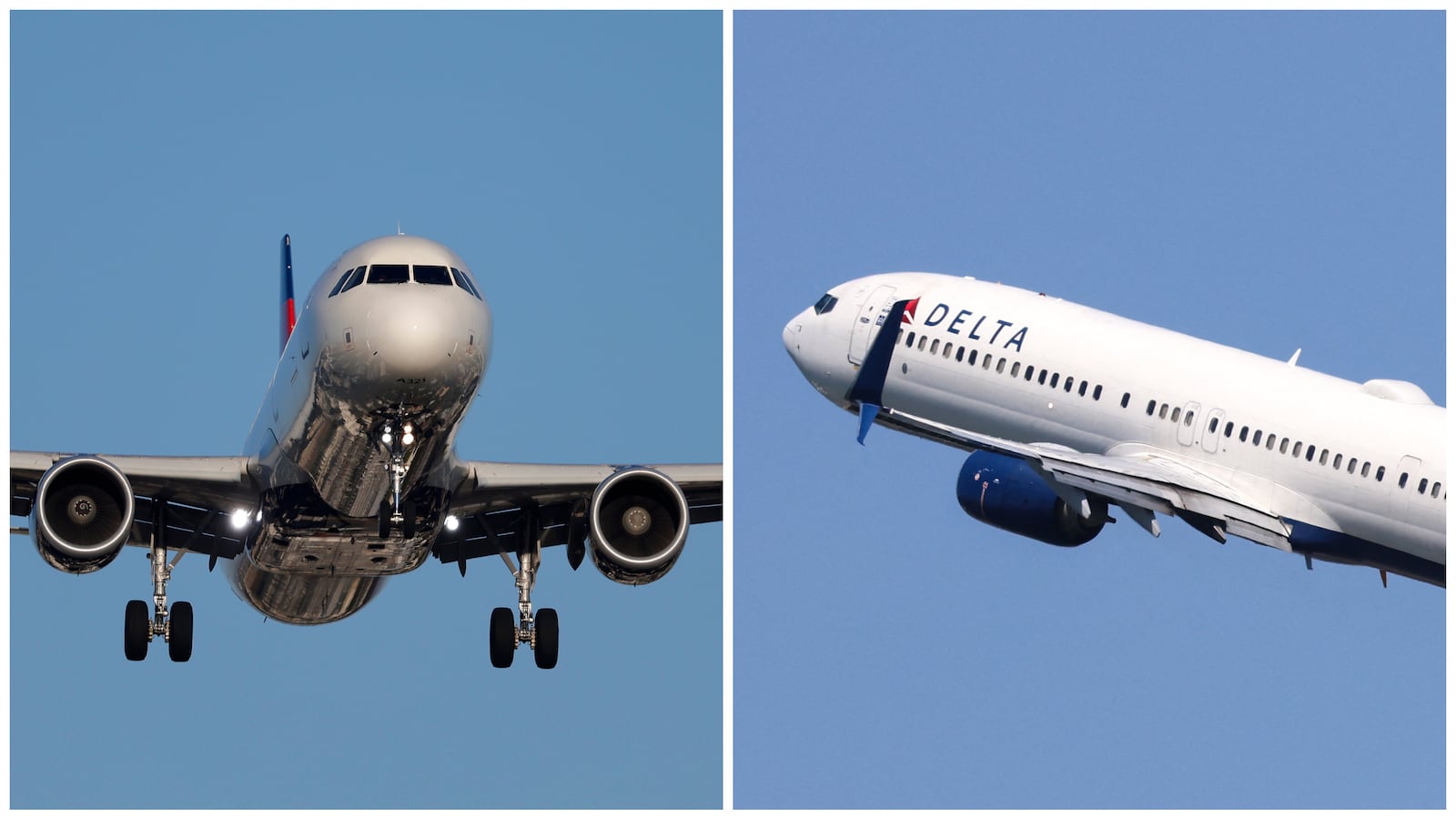 Delta Airbus A321 and Boeing 737
