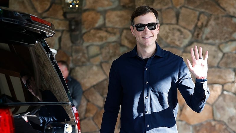 SUN VALLEY, IDAHO - JULY 08: Businessman and former Senior Advisor to the President Doanld Trump Jared Kushner arrives at the Sun Valley lodge for the Allen & Company Sun Valley Conference on July 8, 2025 in Sun Valley, Idaho. Every year, some of the world's wealthiest and most powerful figures from the media, finance, technology, and political spheres converge at the Sun Valley Resort for the exclusive week-long conference hosted by boutique investment bank Allen & Co. (Photo by Kevin Dietsch/Getty Images)
