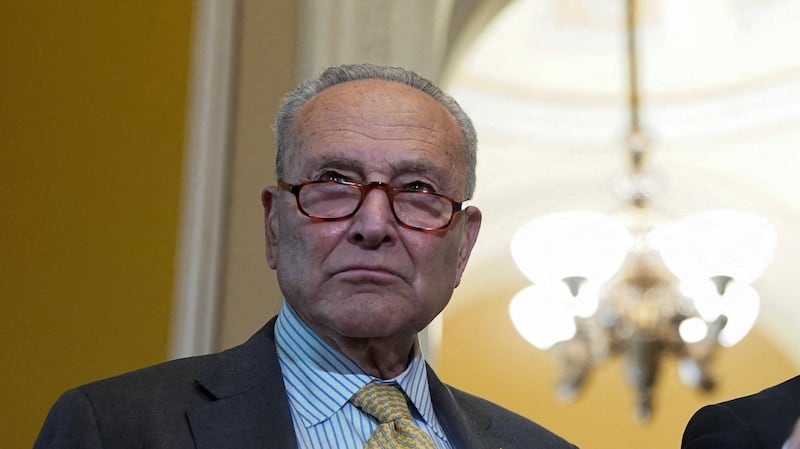 Senate Minority Leader Chuck Schumer and House Minority Leader Hakeem Jeffries are opposing the GOP's seven-week funding measure.