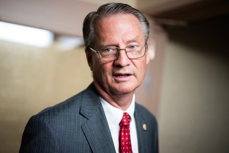 Rep. Tim Burchett, R-Tenn., talks with reporters after a meeting of the House Republican Conference in the U.S. Capitol on Wednesday, September 3, 2025.