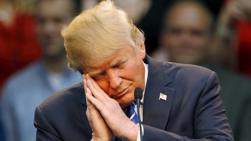 Donald Trump mocks former President Joe Biden for his sleepy demeanor.