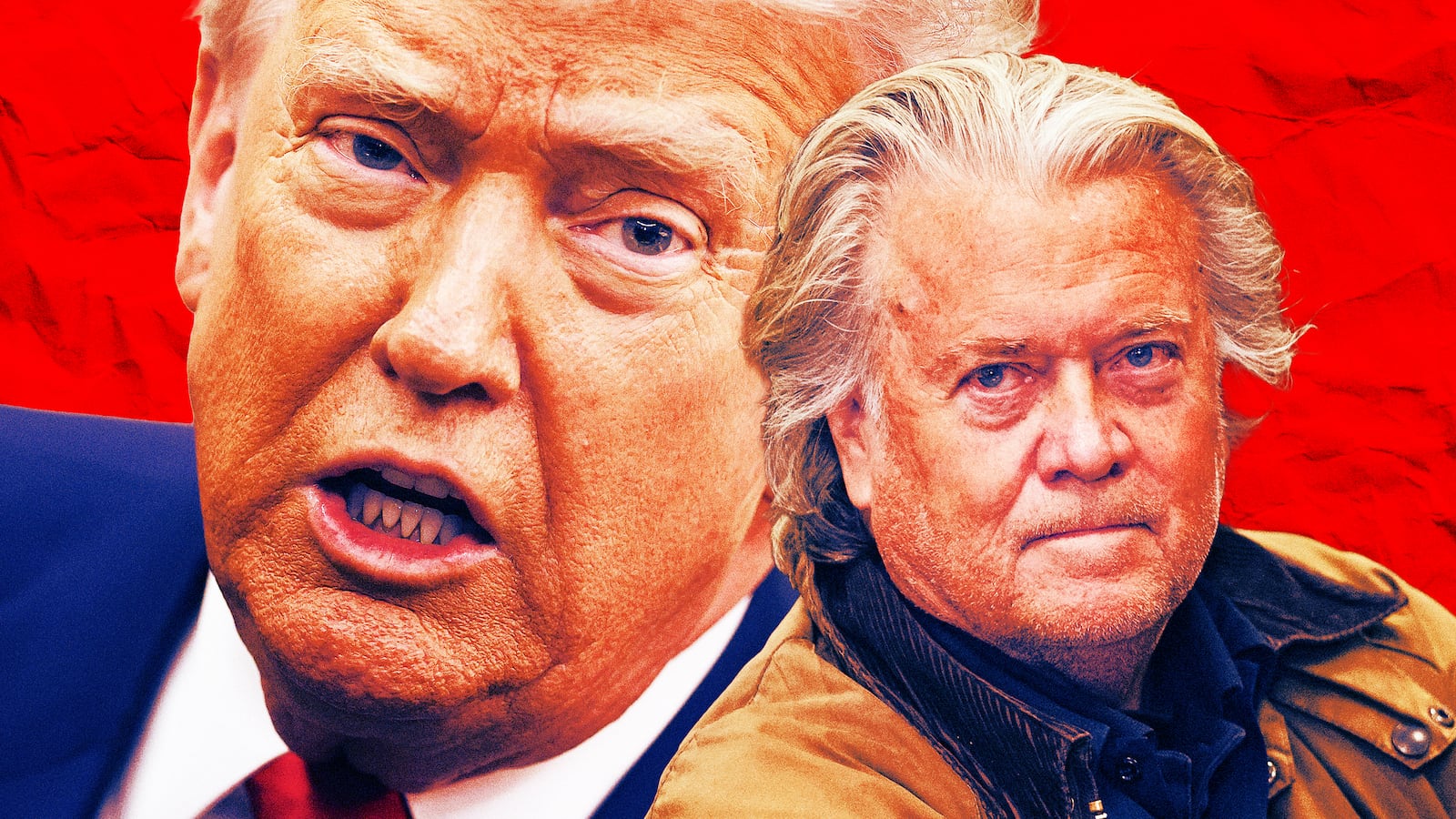 Donald Trump and Steve Bannon.