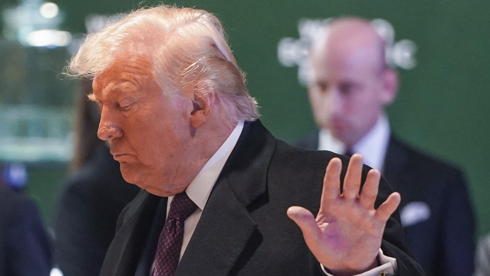 U.S. President Donald Trump is pictured after his meeting with Ukrainian President Volodymyr Zelensky in Davos, Switzerland, Jan. 22, 2026.