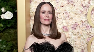 Sarah Paulson attends the 82nd Annual Golden Globe Awards at The Beverly Hilton on January 05, 2025, in Beverly Hills, California.