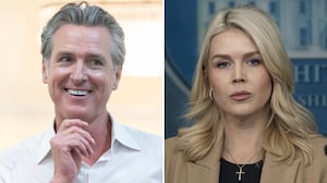 Gavin Newsom and Karoline Leavitt