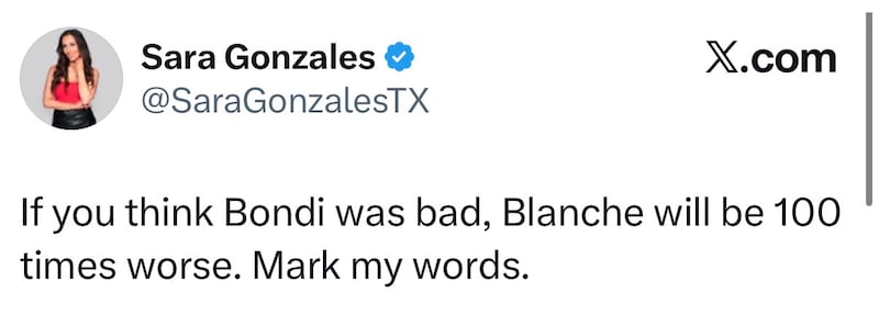 Sara gonzales tweet