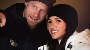 The Duke and Duchess of Sussex at the 2025 Invictus Games in Whistler, Canada, Feb. 10, 2025. (Photo by Aaron Chown/PA Images via Getty Images)