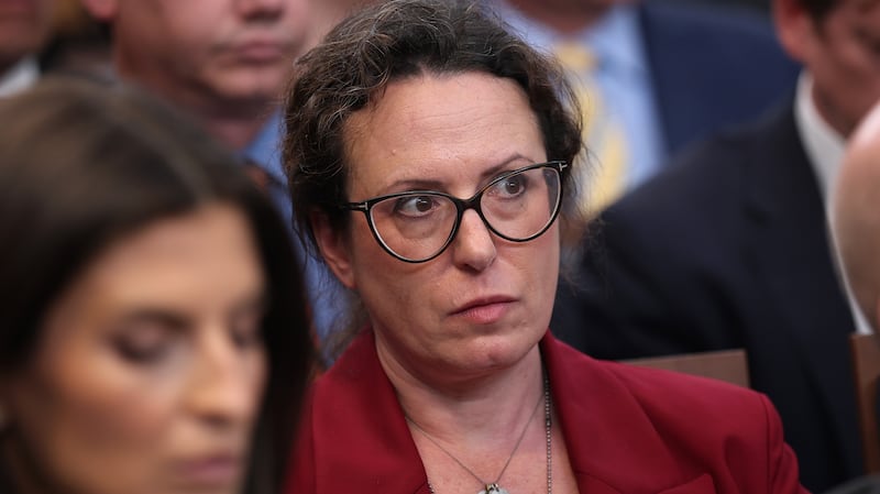 Maggie Haberman at a White House press conference.