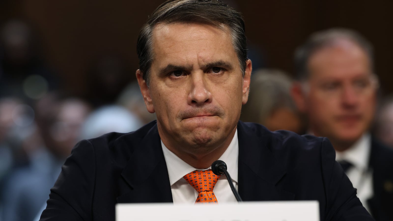 Acting Attorney General Todd Blanche appears at his confirmation hearing in front of the Senate Judiciary Committee on Capitol Hill July 15, 2026 in Washington, DC.