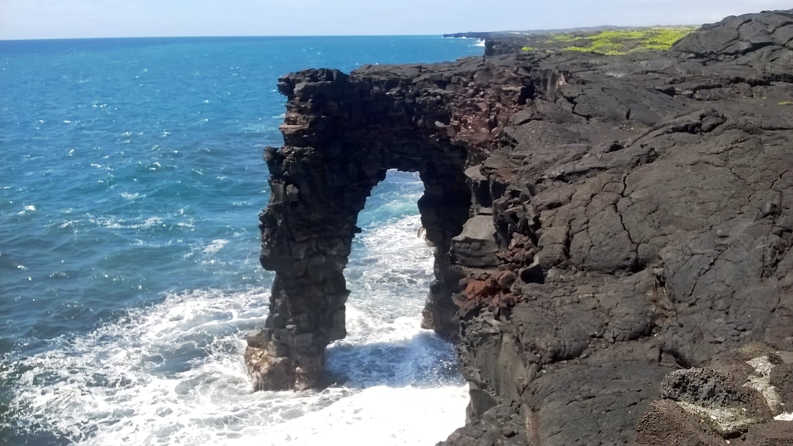 Sea arch in the Volcanoes National Park, Big Island, Hawaii