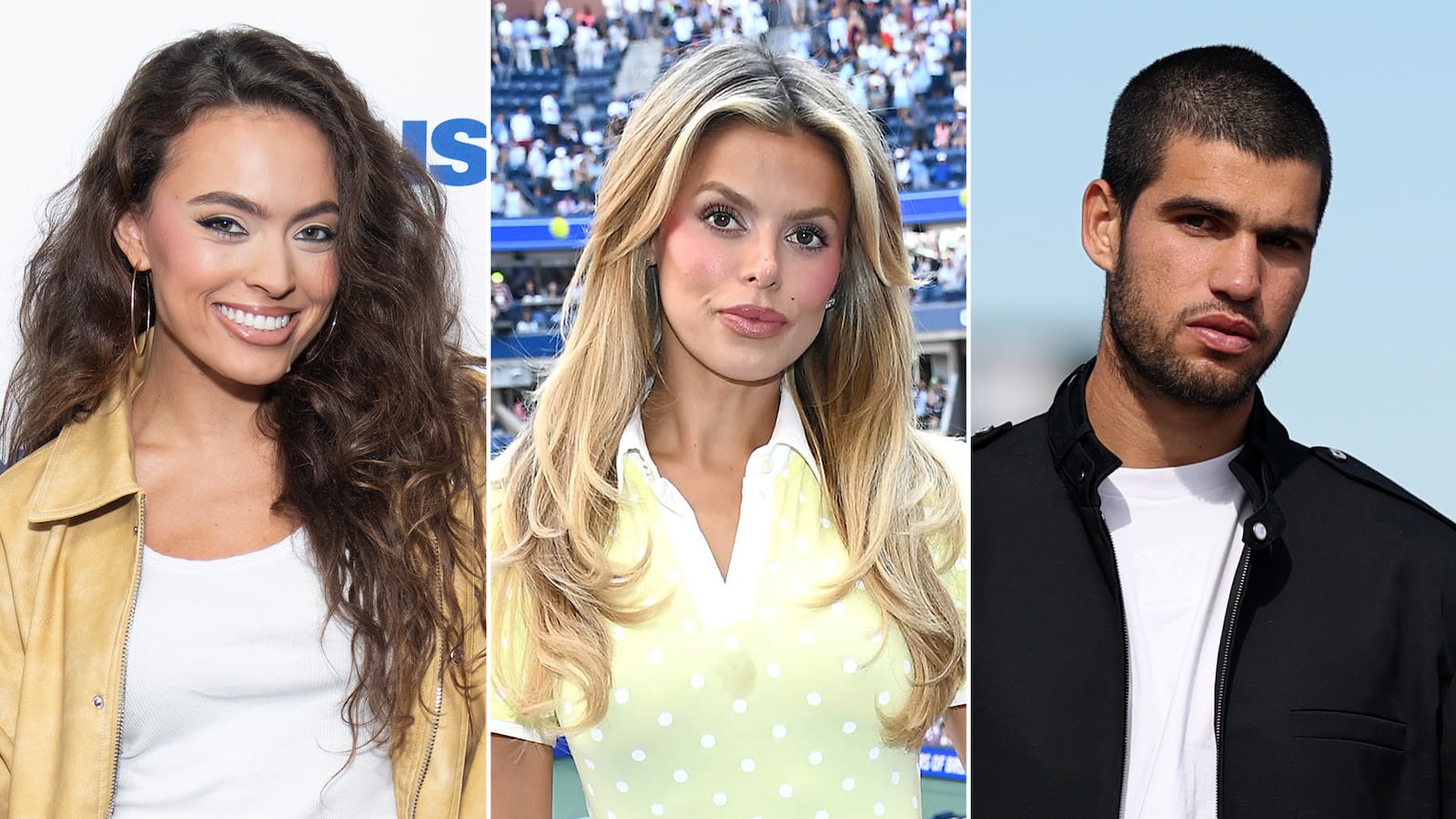 Grace Ann Nader, Brooks Nader and Carlos Alcaraz