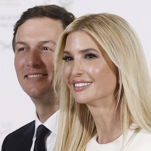 Jared Kushner and Ivanka Trump attend a world leaders' summit on ending the Gaza war, amid a U.S.-brokered prisoner-hostage swap and ceasefire deal between Israel and Hamas, in Sharm el-Sheikh, Egypt, October 13, 2025.