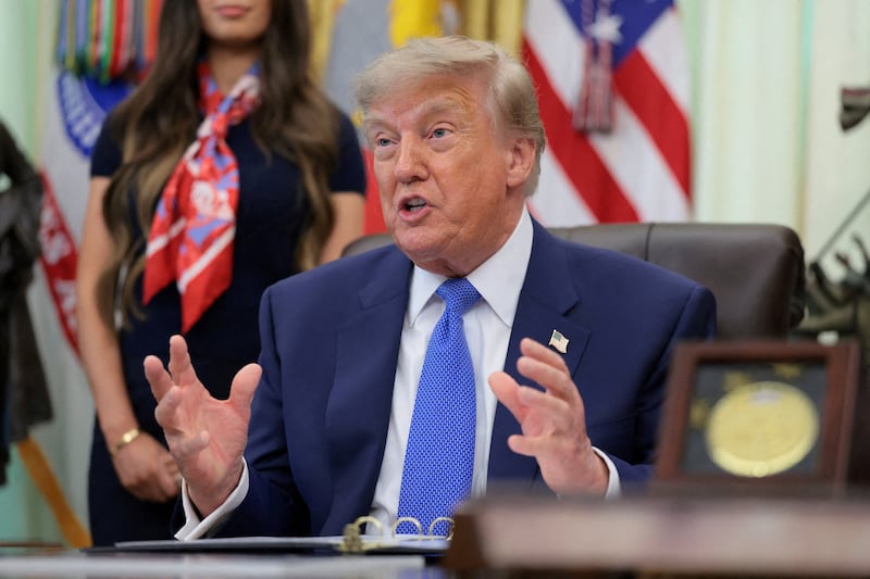 Trump reportedly has an aide keep a pair of scissors on hand.