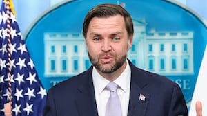 U.S. Vice President JD Vance speaks during a press briefing at the White House in Washington, D.C., U.S., May 19, 2026.  REUTERS/Kevin Lamarque