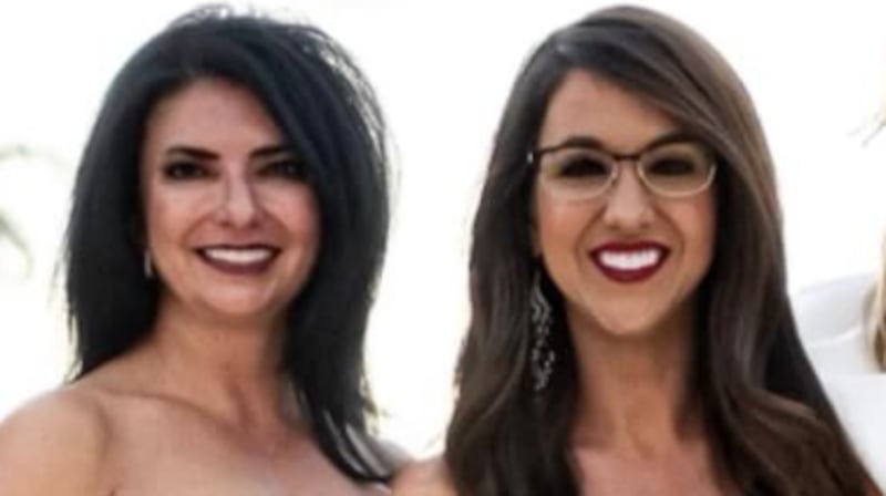 Lauren Boebert and Clarice Navarro at Mar-a-Lago.