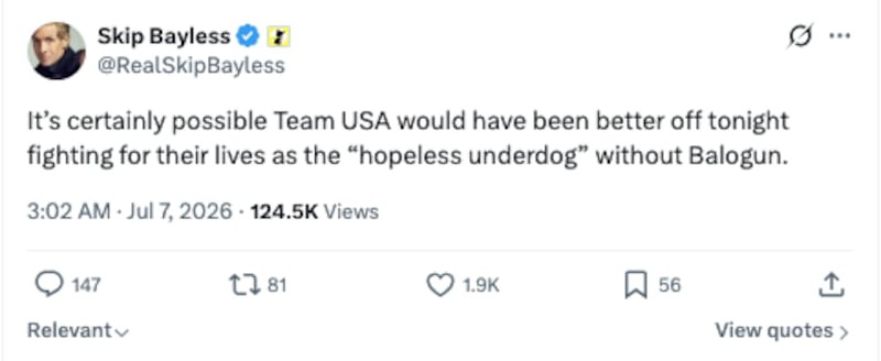 USMNT World Cup defeat reaction to Trump