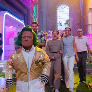 Rusty Goffe, Hunter, Sasha, Gabrielle, and Jefferey in 'Wonka's The Golden Ticket'