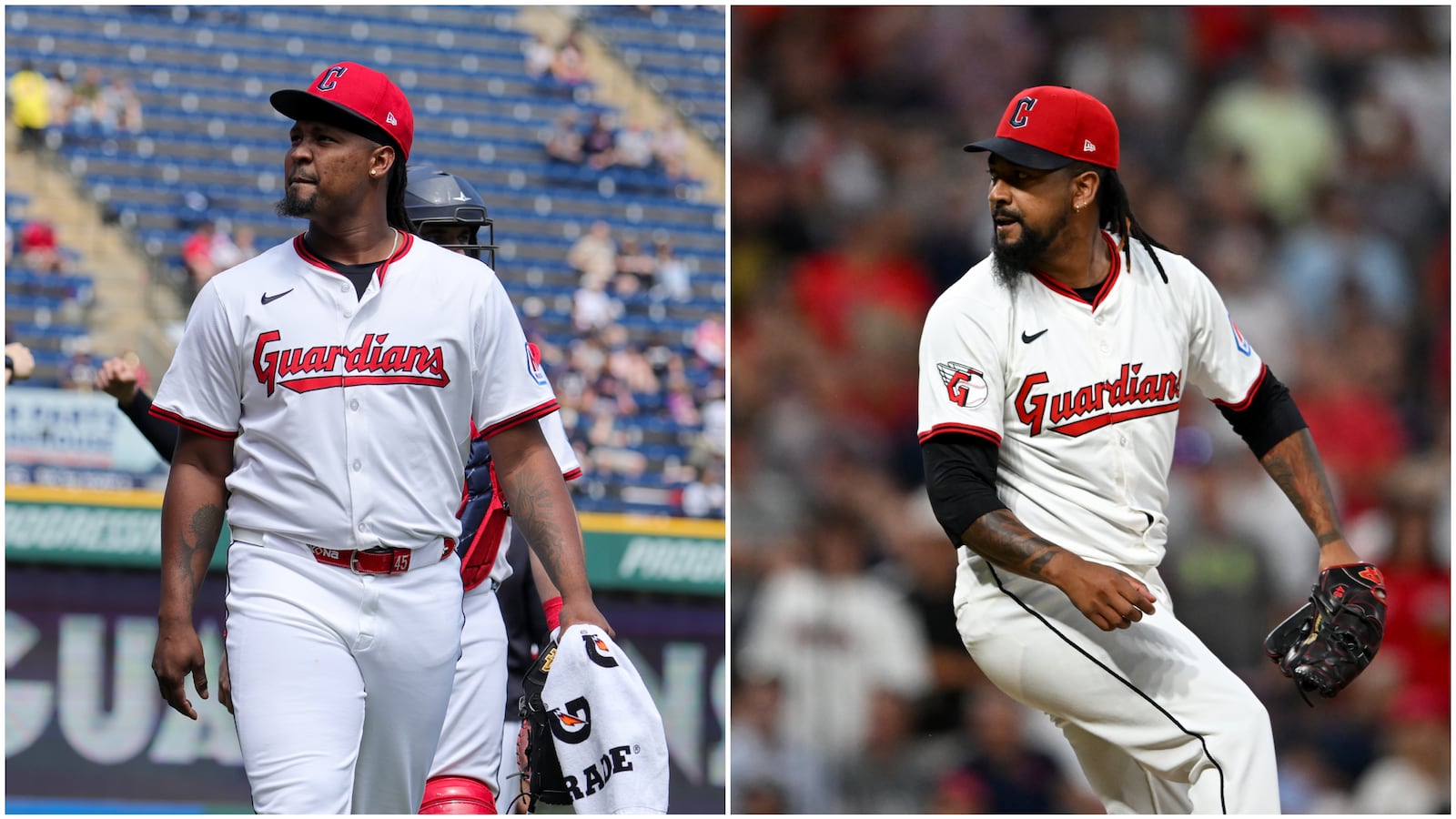 Luis Ortiz and Emmanuel Clase on the Cleveland Guardians