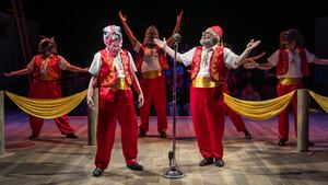 Bill Buell, Andy Grotelueschen, and the company of 'The Seat of Our Pants'