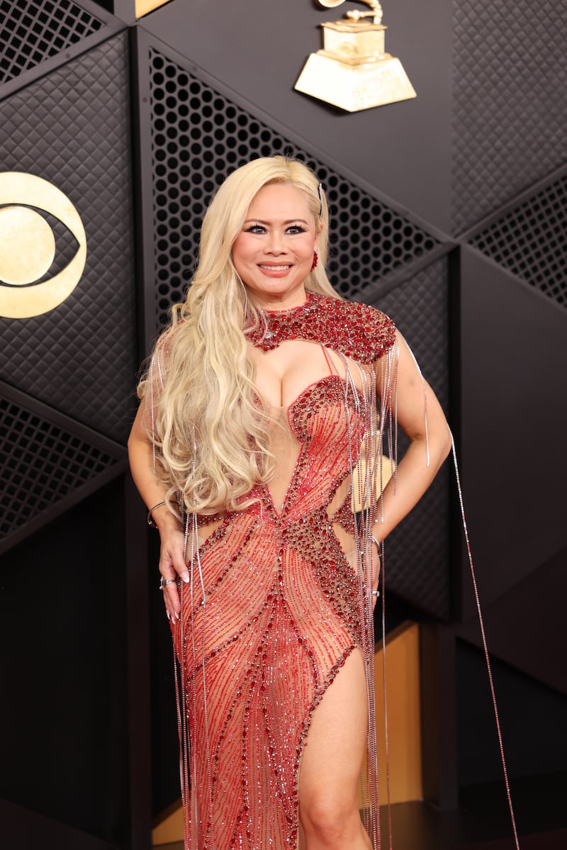 Samantha Dang arrives on the carpet at the 68th Grammy Awards at Crypto.com Arena in Los Angeles, CA, Sunday, Feb. 1, 2026.
