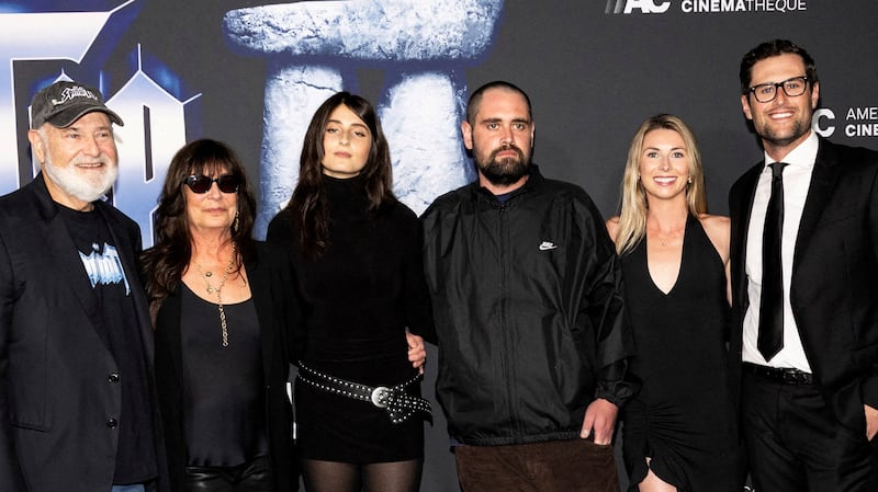 Rob Reiner, Michele Singer, Romy Reiner, Nick Reiner, Maria Gilfillan and Jake Reiner attend the Los Angeles Premiere of ''Spinal Tap II: The End Continues''
